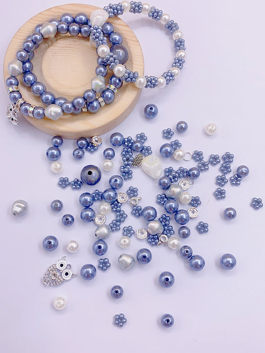 DIY can do finished ABS loose beads diy handmade bracelet necklace bracelet earrings accessories materials Loose beads accessories materials bag