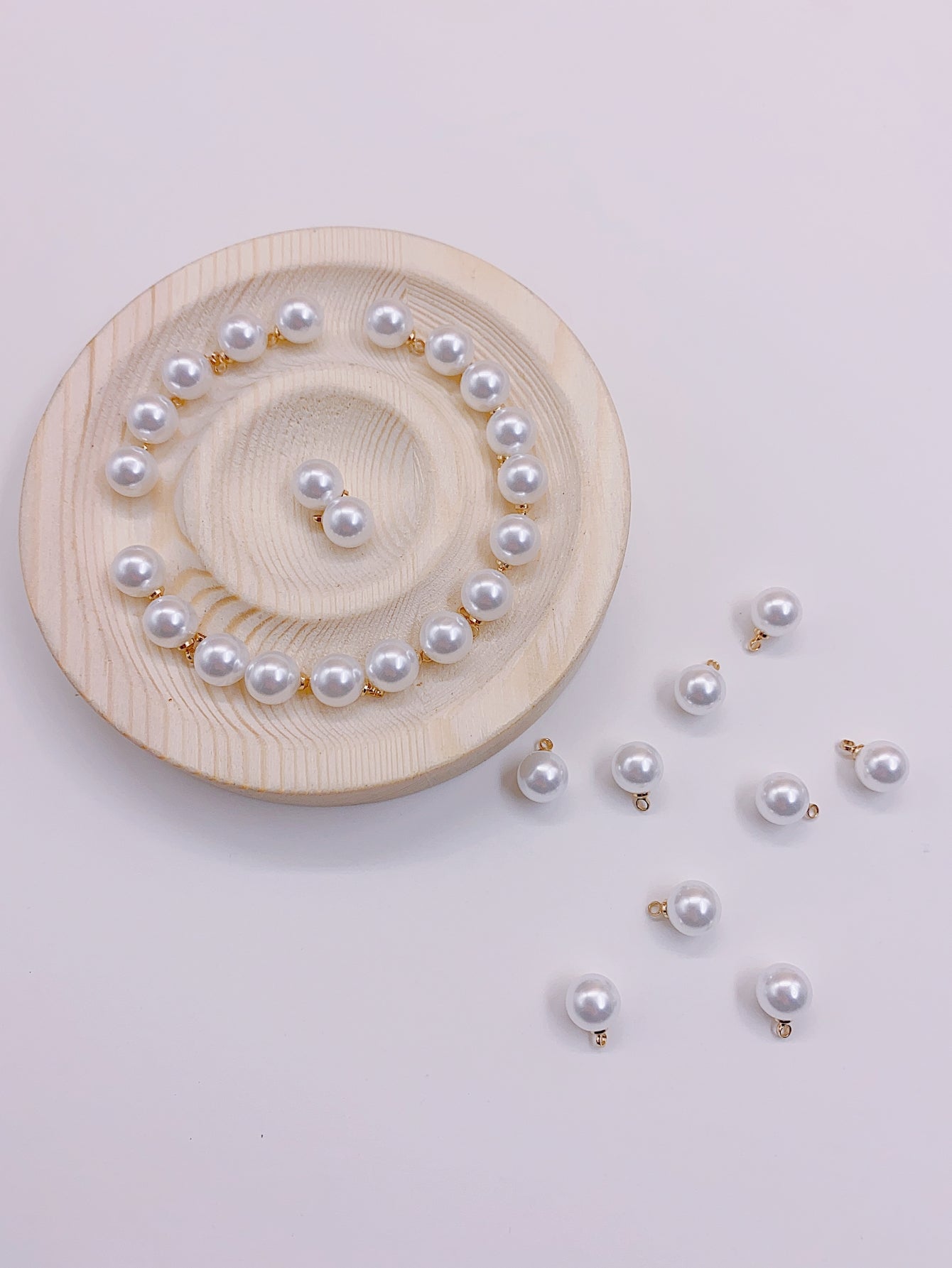 Factory spot water grinding bright ABS imitation pearl pendant necklace pendant diy accessories accessories clothing accessories