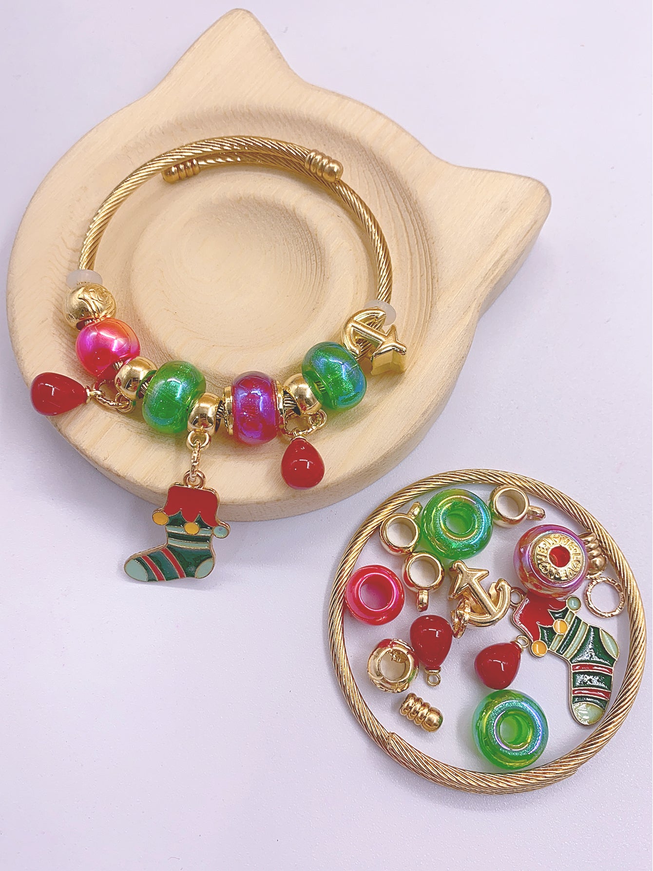 New fashion Pandora series handmade straight hole bead diy girls gift bracelet beaded material accessories loose beads