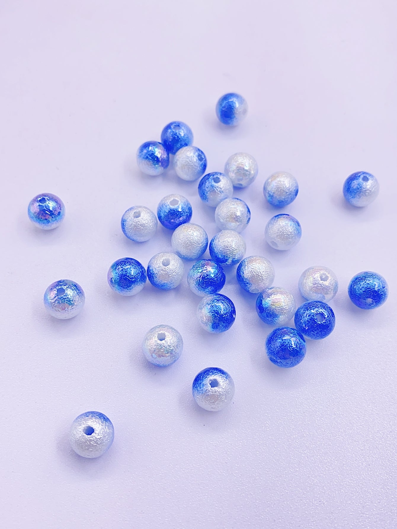 New fashion personality straight hole wrinkle pearl imitation ABS linen beads diy handmade beaded clothing jewelry accessories materials
