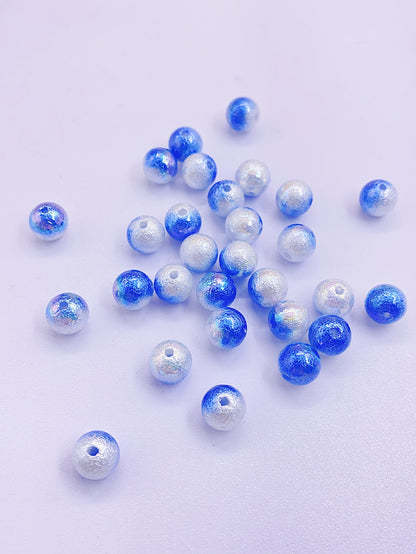 New fashion personality straight hole wrinkle pearl imitation ABS linen beads diy handmade beaded clothing jewelry accessories materials