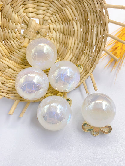 New high-end mermaid star color series bow alloy round bead accessories hanging 5 pieces