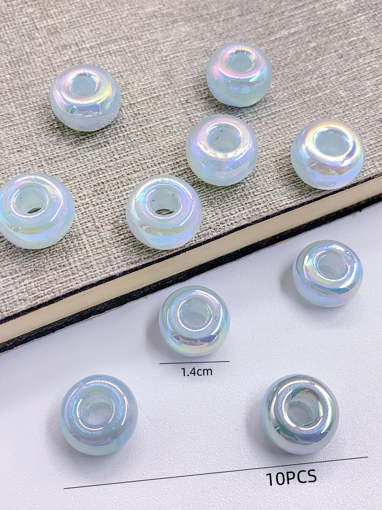 abs imitation pearl Mermaid Star color series acrylic wheel bead flat bead color loose bead pendant necklace wearing bead jewelry