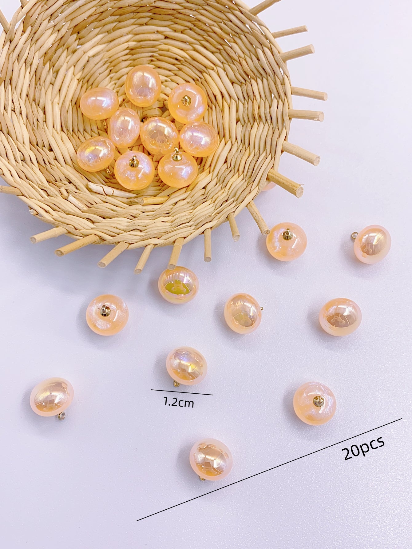 abs imitation pearl high-end mermaid star color stuffed bun type diy accessories hanging 20 pieces
