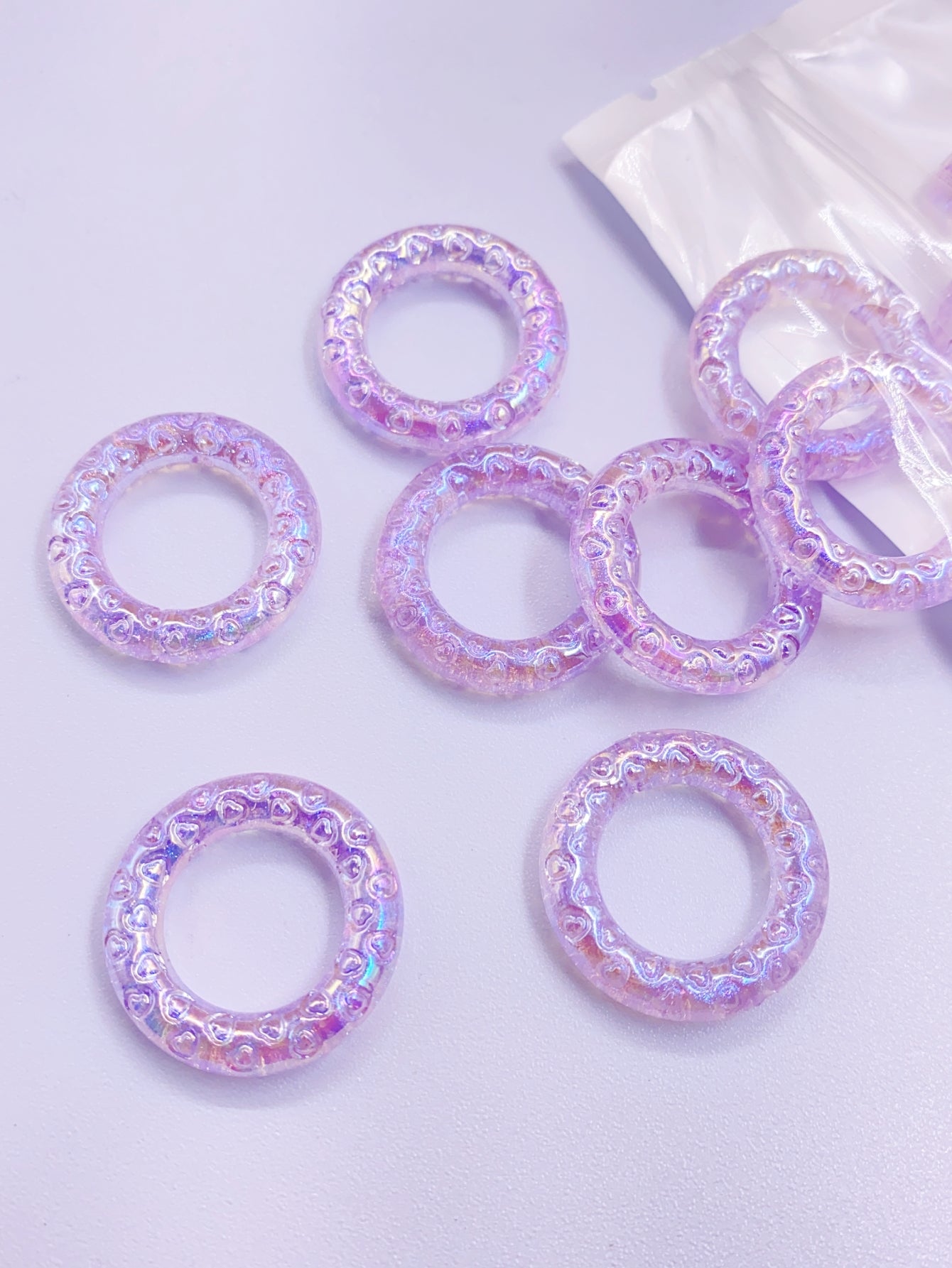 abs imitation pearl star mermaid color series circle straight hole hand-beaded diy jewelry accessories materials beaded