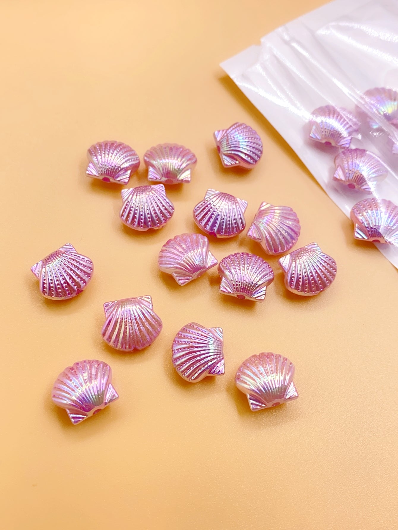 abs imitation pearl shaped straight hole confetti shell loose pearl Japanese earrings material diy jewelry accessories pearl