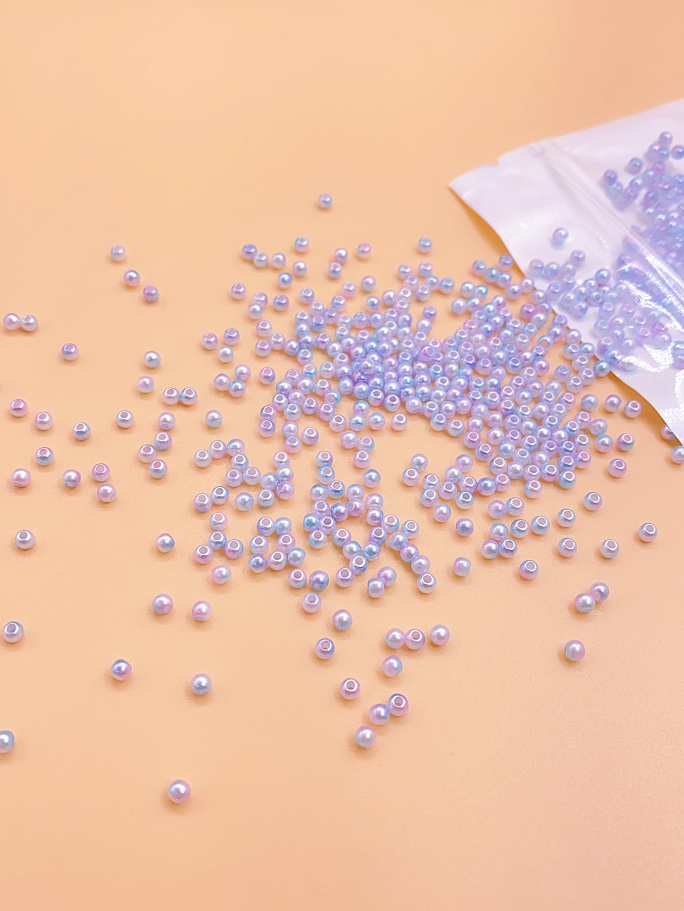 New abs imitation pearl straight hole mini gradient colorful small round beads jewelry accessories materials diy handmade beading materials for children