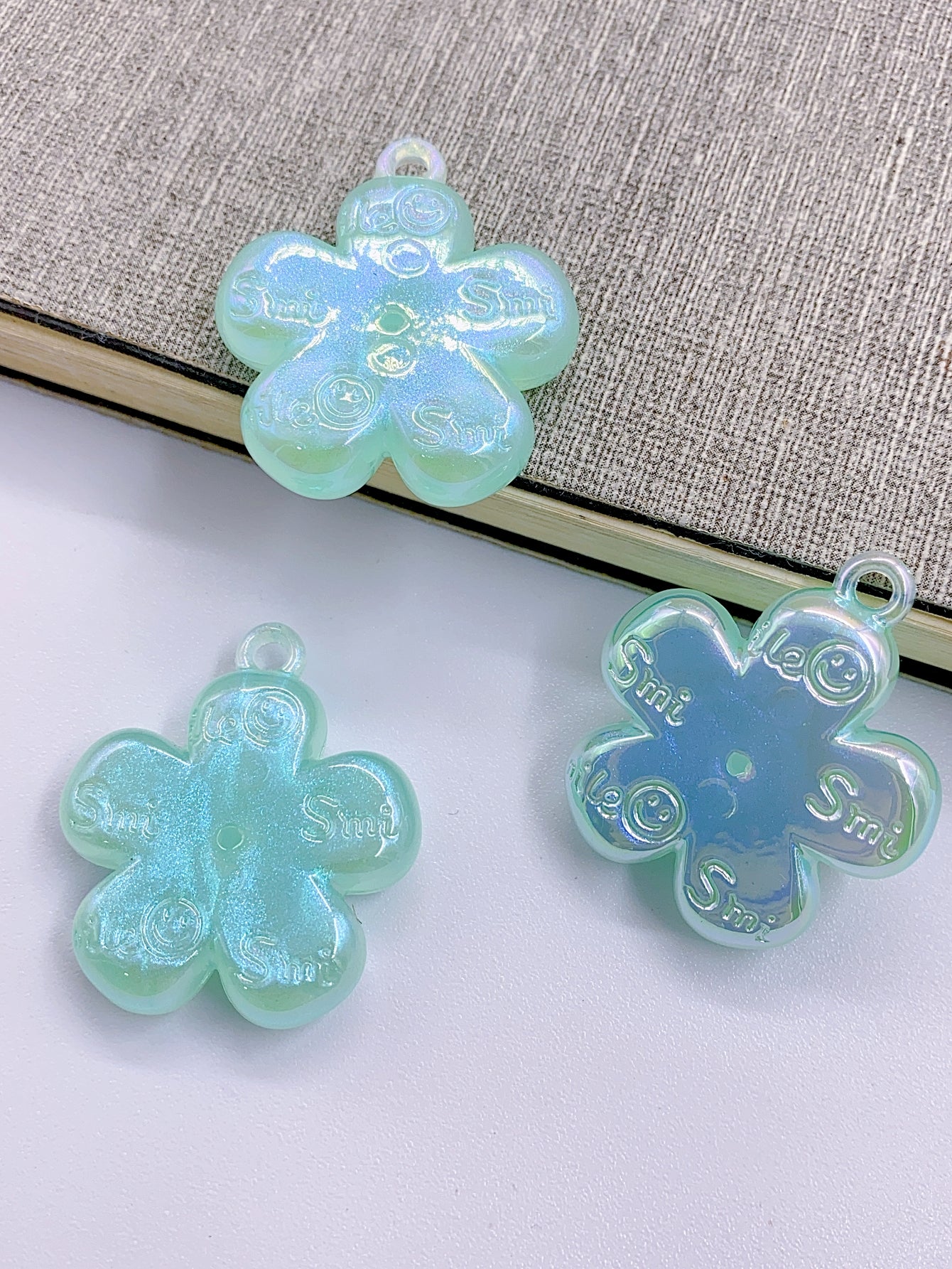 New colorful starry sky color five-petal flower pendant diy jewelry accessories accessories hanging