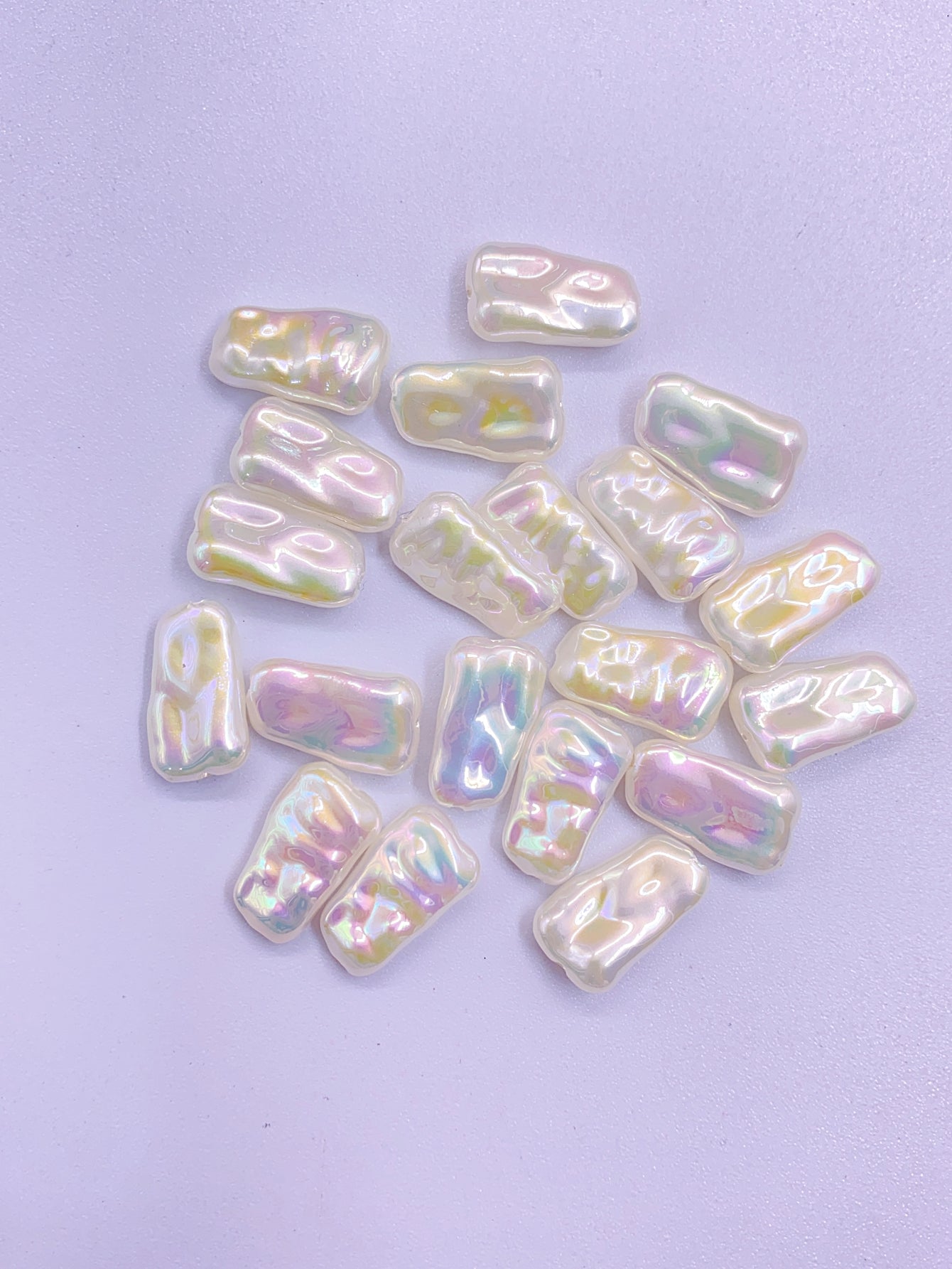 abs high-grade bright color abnormity straight hole rectangular pearl diy jewelry accessory beads