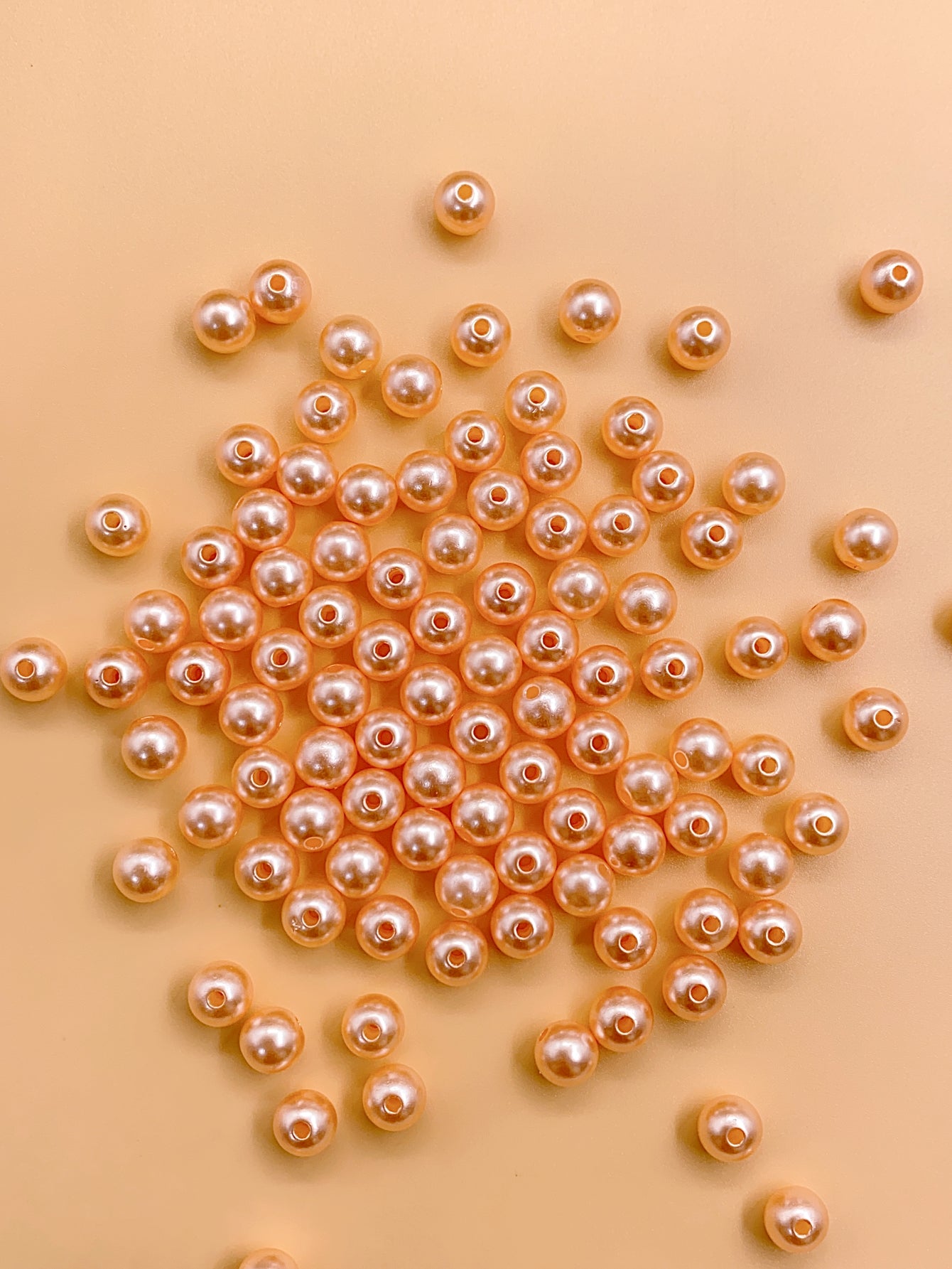 New color pearl ABS imitation pearl loose beads perforated pearl diy jewelry accessories hand beaded