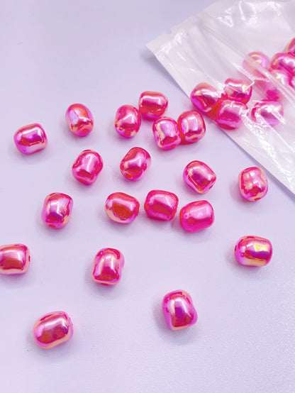 New abs shaped cylindrical body straight hole imitation pearl jewelry accessories Beaded diy clothing jewelry bulk pearls