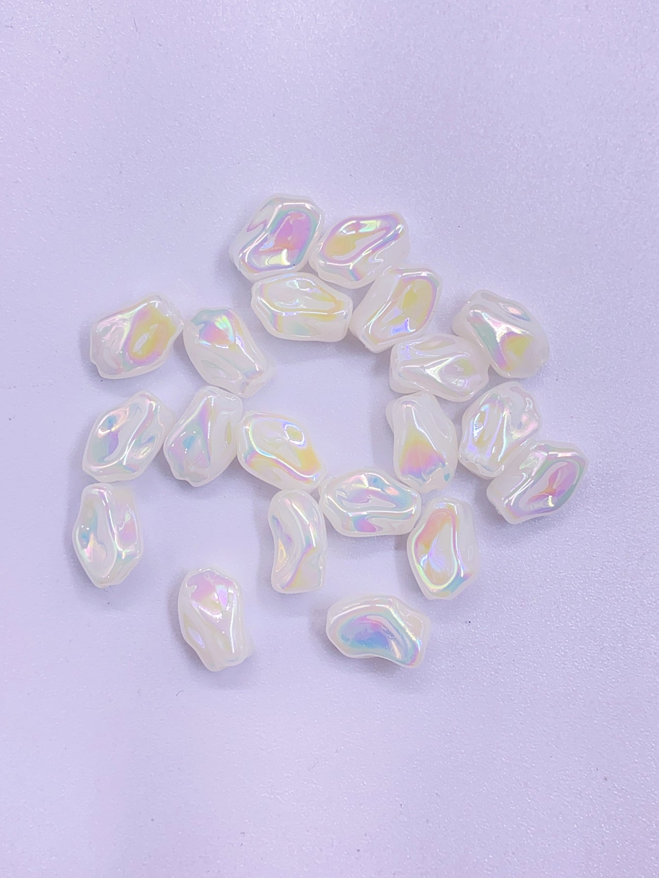 ABS imitation pearl profiled bright color straight hole jewelry diy accessory beads