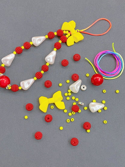 DIY acrylic magic loose bead bead handmade bag hanging mobile phone chain diy DIY a variety of car hanging loose bead material bag