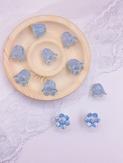 Starry Sky Color mermaid Baroque wind chimes flower straight hole loose beads handmade DIY earrings bracelet jewelry
