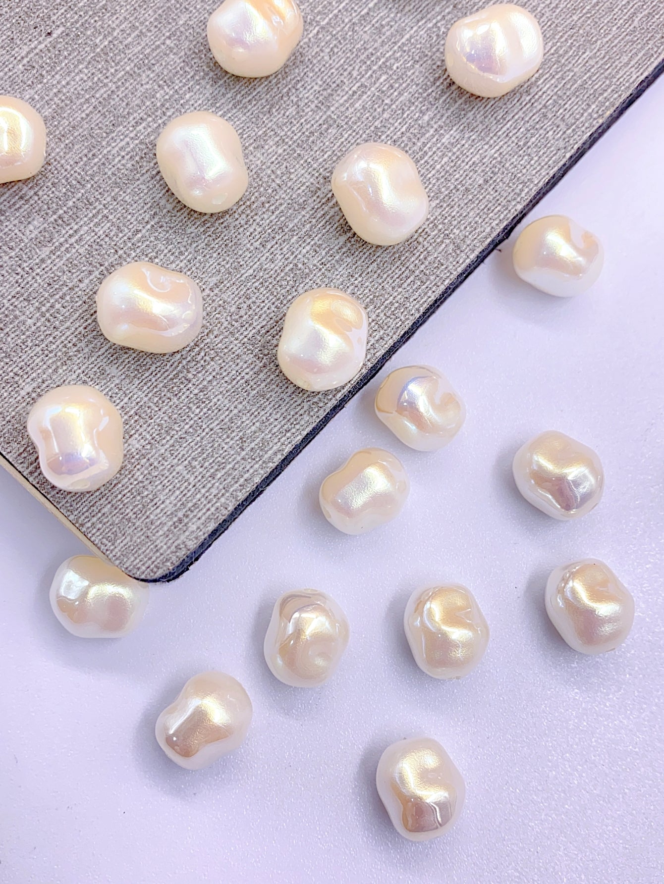 abs imitation pearl highlight-shaped straight hole handmade pearl diy jewelry accessories decorative beads