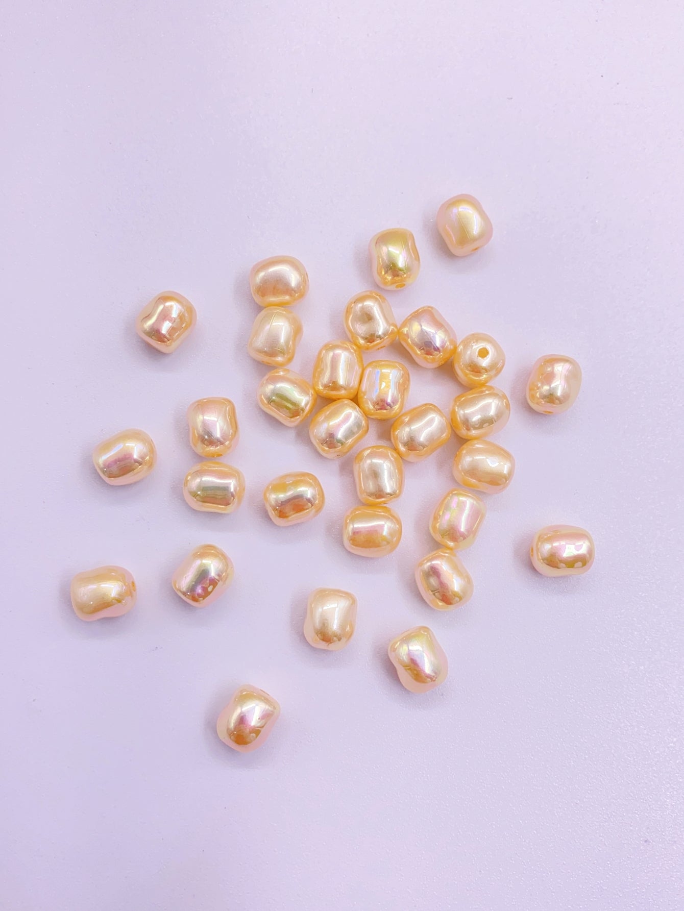 New abs shaped cylindrical body straight hole imitation pearl jewelry accessories Beaded diy clothing jewelry bulk pearls