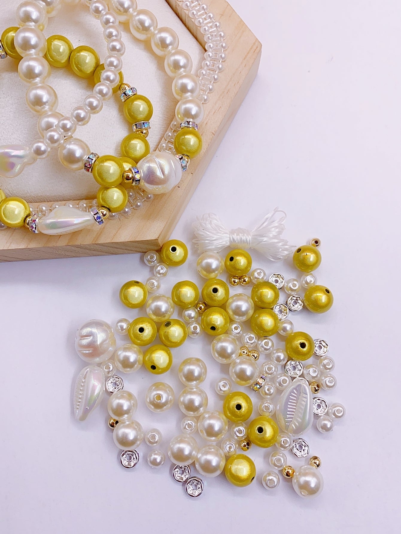 New multi-color mixed multi-layer wear pearl string jewelry accessories Pearl diy accessories bead material loose bead material bag
