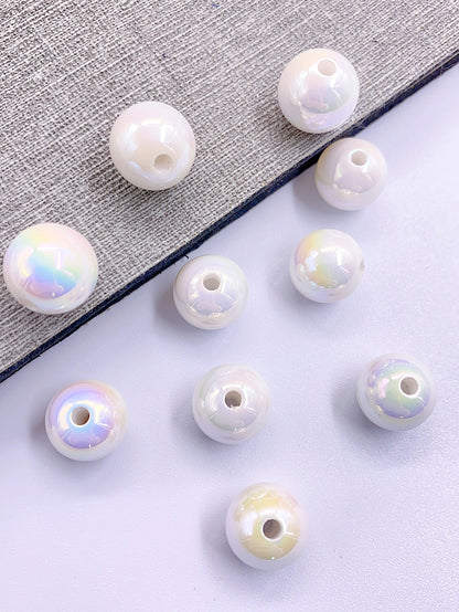 New high-end round beads multicoloured straight hole diy beaded jewelry accessories Pearl clothing accessories