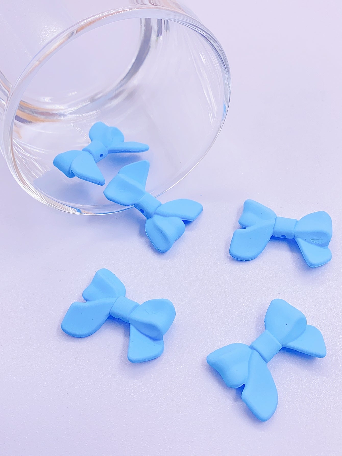 Rubber cartoon candy bows Handmade DIY accessories ABS imitation pearl necklace bracelet accessories material