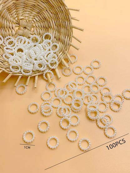 New bead circle DIY jewelry accessories Bead abs imitation pearl bead circle material clothing accessories