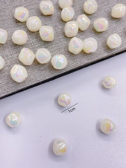 abs Bright Color profiled Straight Hole Pearl jewelry diy accessory beads