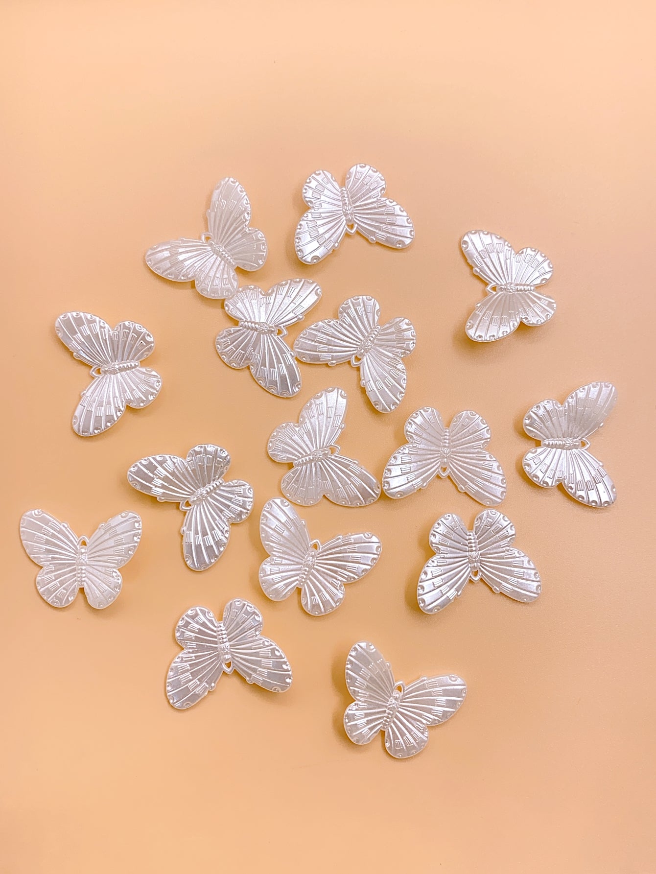 abs imitation pearl straight hole butterfly type diy jewelry accessories beading material