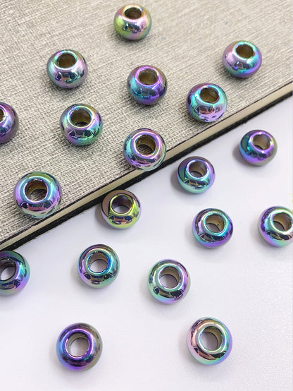 New Mermaid Star Color series wheel bead through hole abs hand-beaded diy jewelry necklace bracelet accessory bead