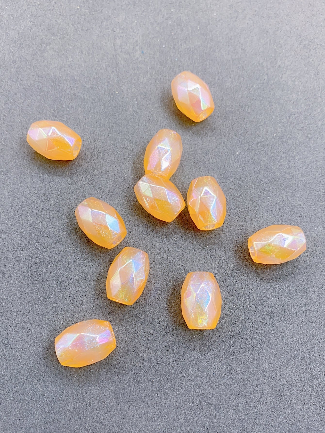 ABS imitation pearl straight hole beading transparent Angle beading section acrylic loose beads diy handmade jewelry crafts decoration ingredients beads