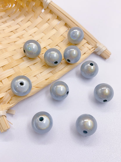 ABS new color light bulb cat eye straight hole pearl clothing accessories diy handmade beading