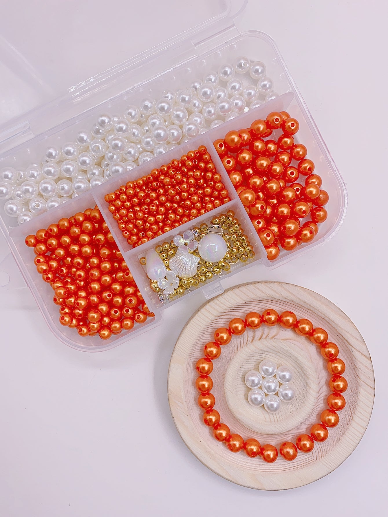 ABS high light pearl multi-palace mixed match box straight hole pearl diy jewelry accessories loose bead material box