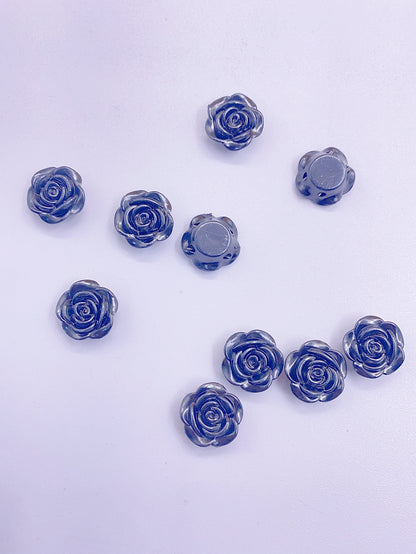 Colorful accessories 18mm happy rose material diy handmade beaded abs artificial beaded rose petals