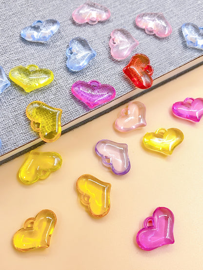 Acrylic transparent crystal plastic multiple transparent gems children's puzzle diy bracelet necklace beaded pendant