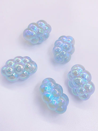 abs Starry Sky Color Mermaid Beads Dazzling Large Cloud shape straight hole accessories diy clothing accessories beaded hair accessories