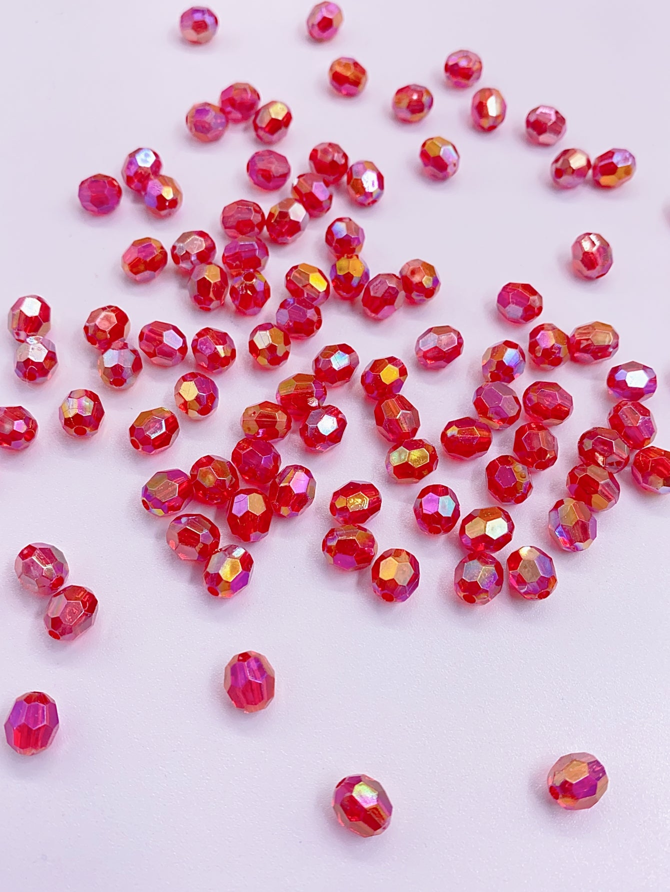 Polyargyle beads Glass crystal beads diy accessories Handmade hair accessories beaded material with holes