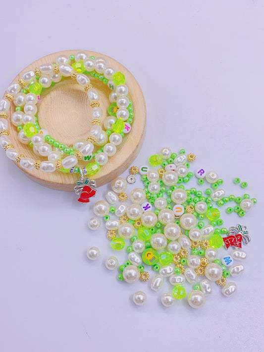 abs Straight hole handmade beaded material Jewelry Accessories Pearl diy bracelet clothing woven material bag