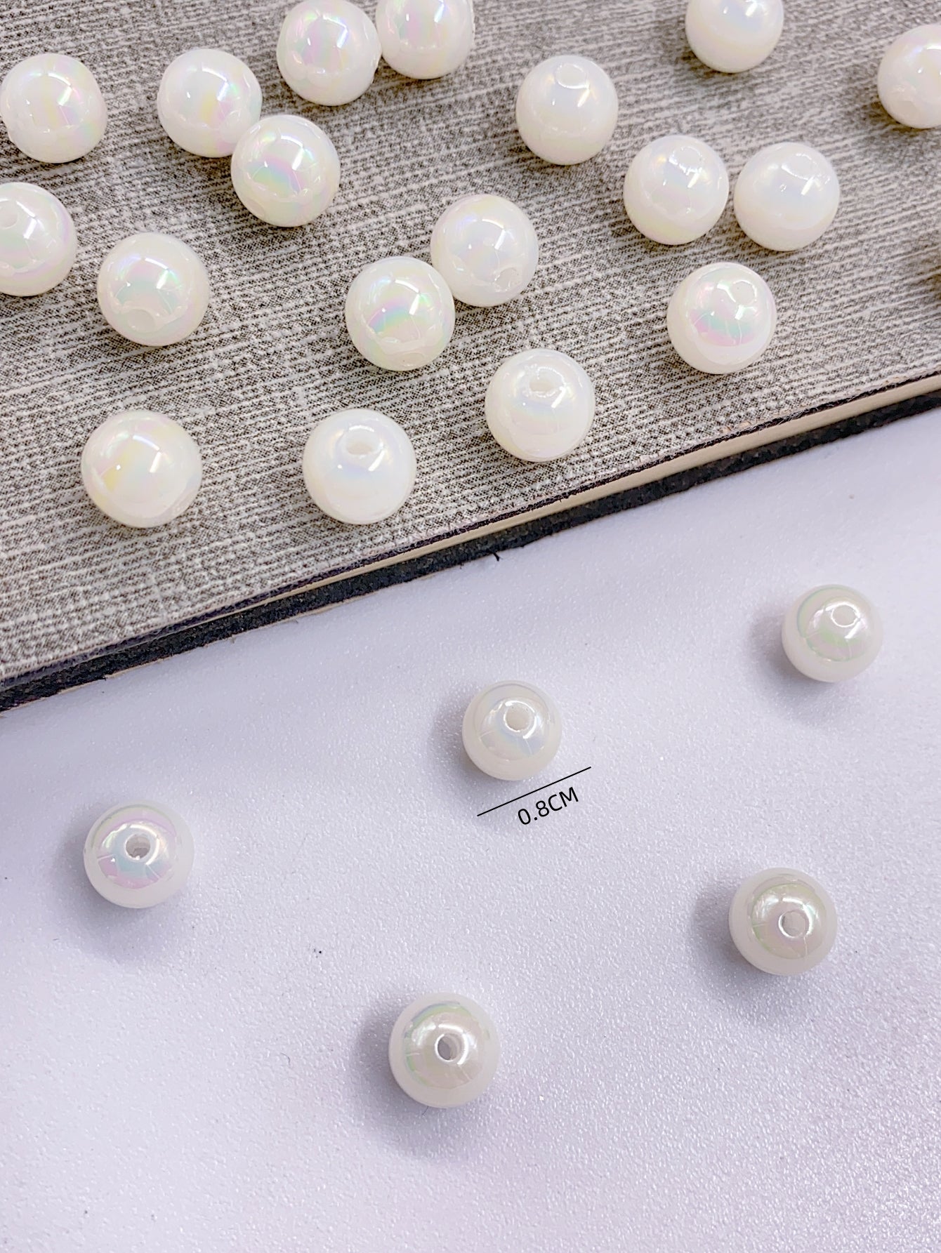 High-end bright color series ABS imitation pearl straight hole round bead jewelry beaded diy clothing necklace bracelet accessories beaded materials