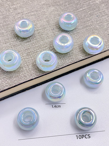 abs imitation pearl Mermaid Star color series acrylic wheel bead flat bead color loose bead pendant necklace wearing bead jewelry
