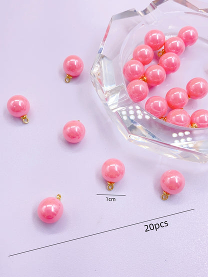 Highlight pearl button Round copper foot round bead button small button Dress Accessories Blouse dress decorative button