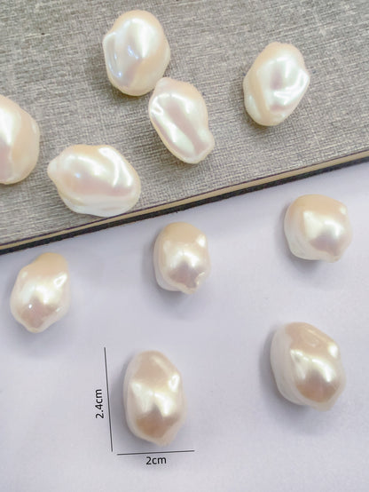 New abs imitation pearl Mabel series DIY jewelry accessories clothing jewelry special-shaped straight hole pearl
