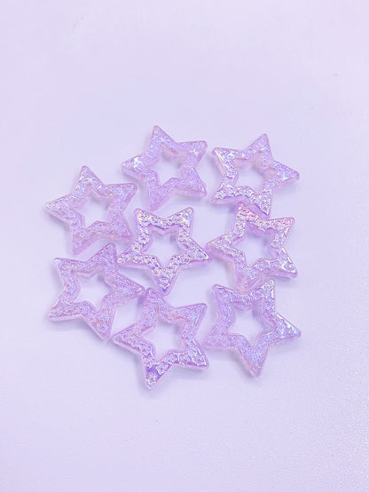 New high-end mermaid star color five-star straight hole jewelry beaded diy clothing decorative accessories pearl