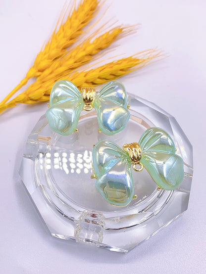 High-end mermaid star color big bow alloy hanging accessories diy accessories pendant