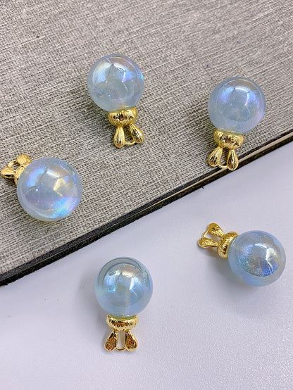 Fashion abs imitation pearl high-grade round bead hanging rabbit style diy cute personality accessories