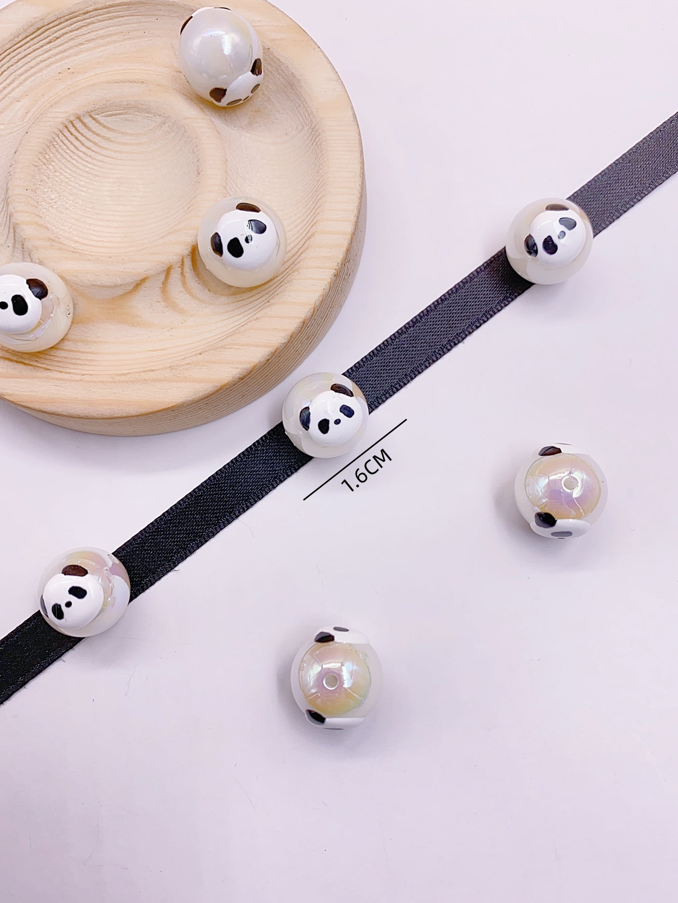 New cute hand-painted cartoon beads Acrylic beading diy loose bead bracelet mobile phone chain accessories drop beads accessories material