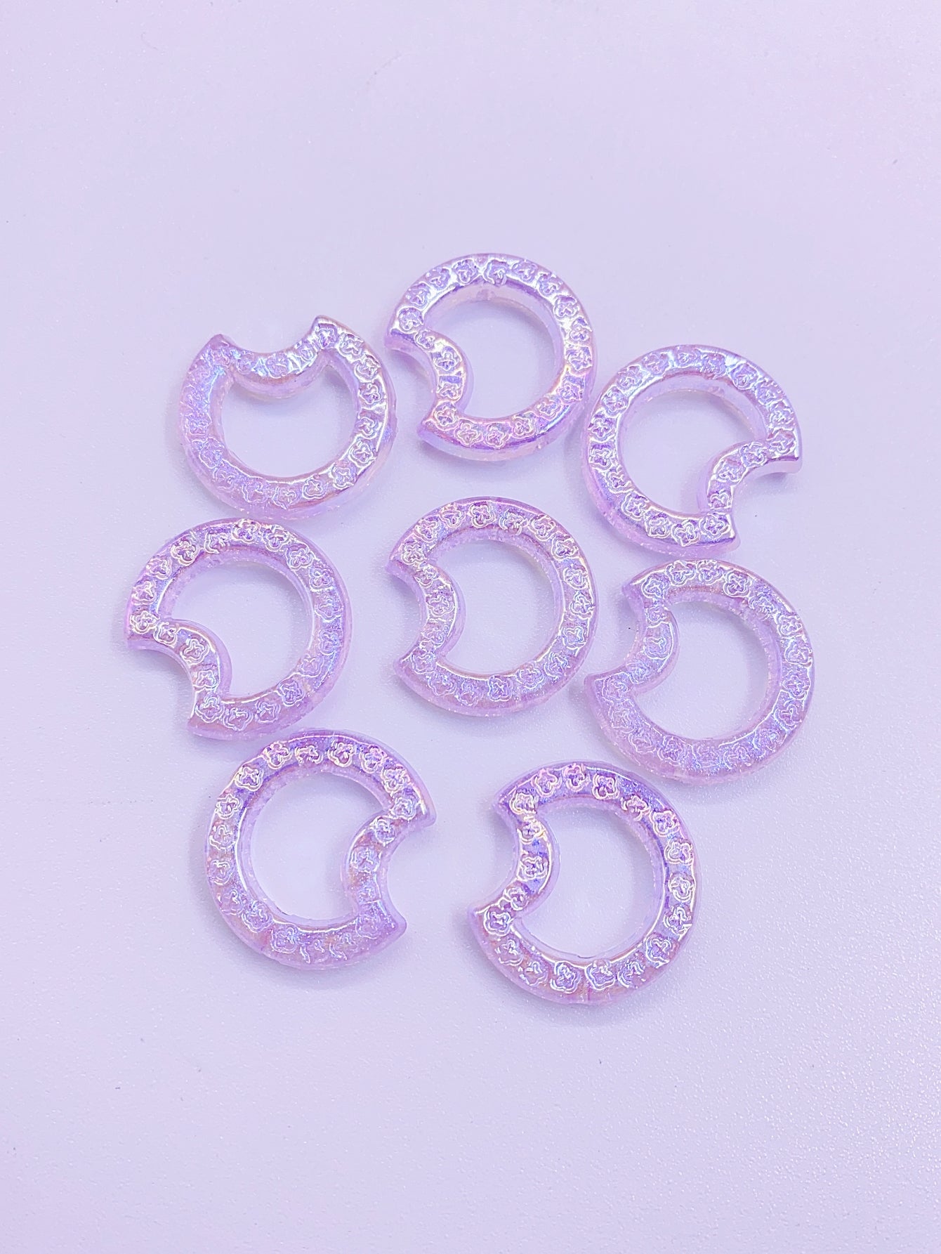 New high-end mermaid star color crescent shaped straight hole diy clothing jewelry accessories beading materials