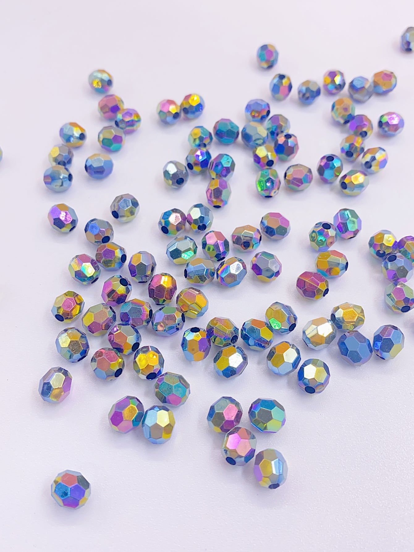 Polyargyle beads Glass crystal beads diy accessories Handmade hair accessories beaded material with holes