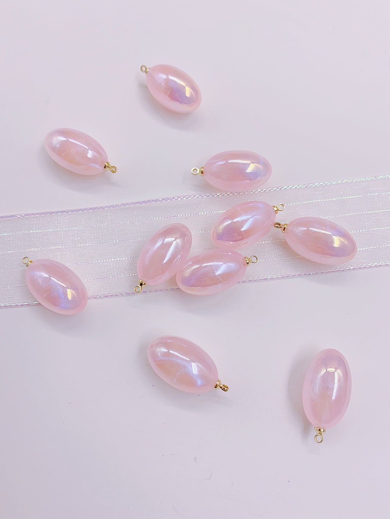New mermaid star color series raisin oval hanging ornament diy accessories beaded materials