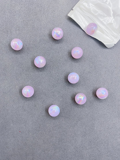DIY beading (16mm) seven color glass mermaid Star color series magic straight hole hand-made round beads diy jewelry material accessories