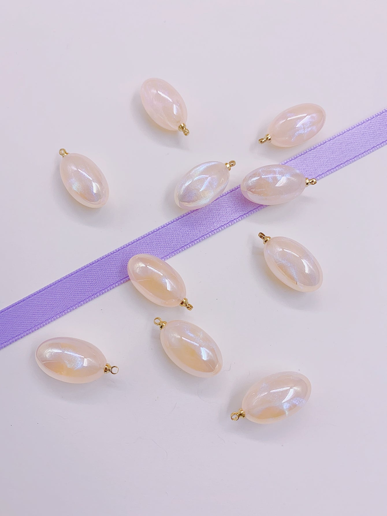 New mermaid star color series raisin oval hanging ornament diy accessories beaded materials