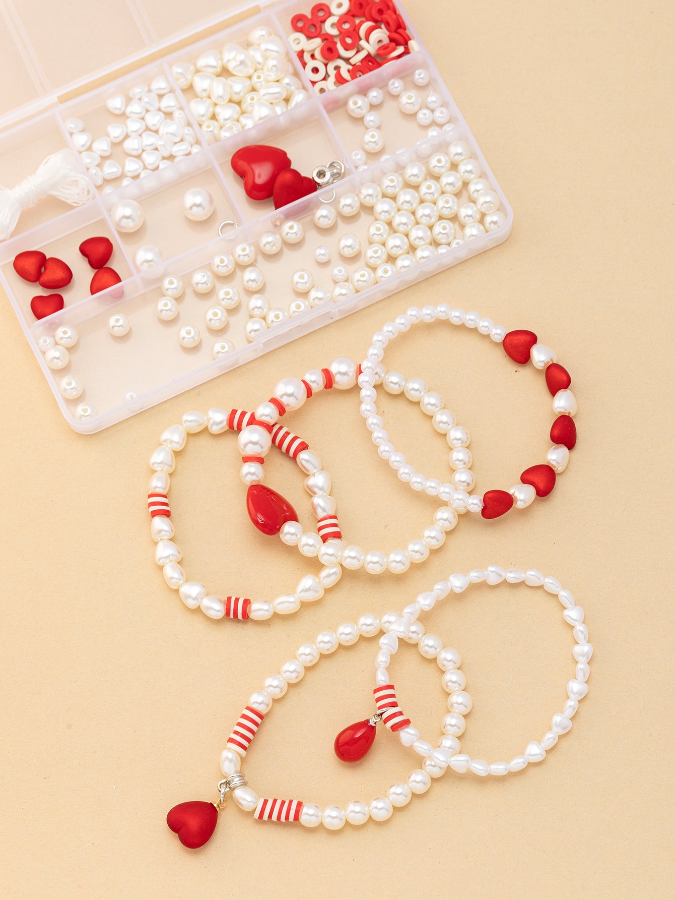 DIY boxed straight hole imitation pearl AB color diy handmade beaded loose bead material can be made finished necklace bracelet accessories