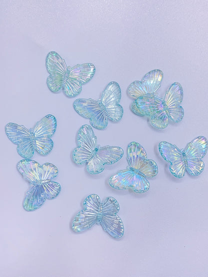New colorful butterfly ABS material imitation pearl half patch hair clip hair card handmade diy accessories